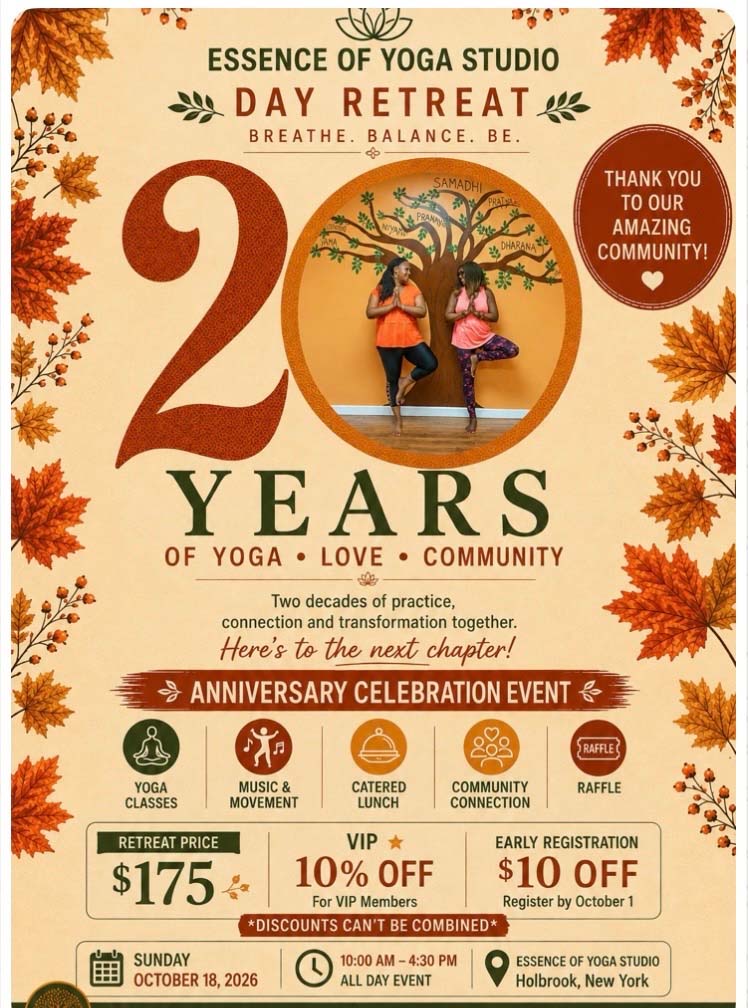 20-anniversary Celebrating 20 Years at Essence of Yoga Studio
